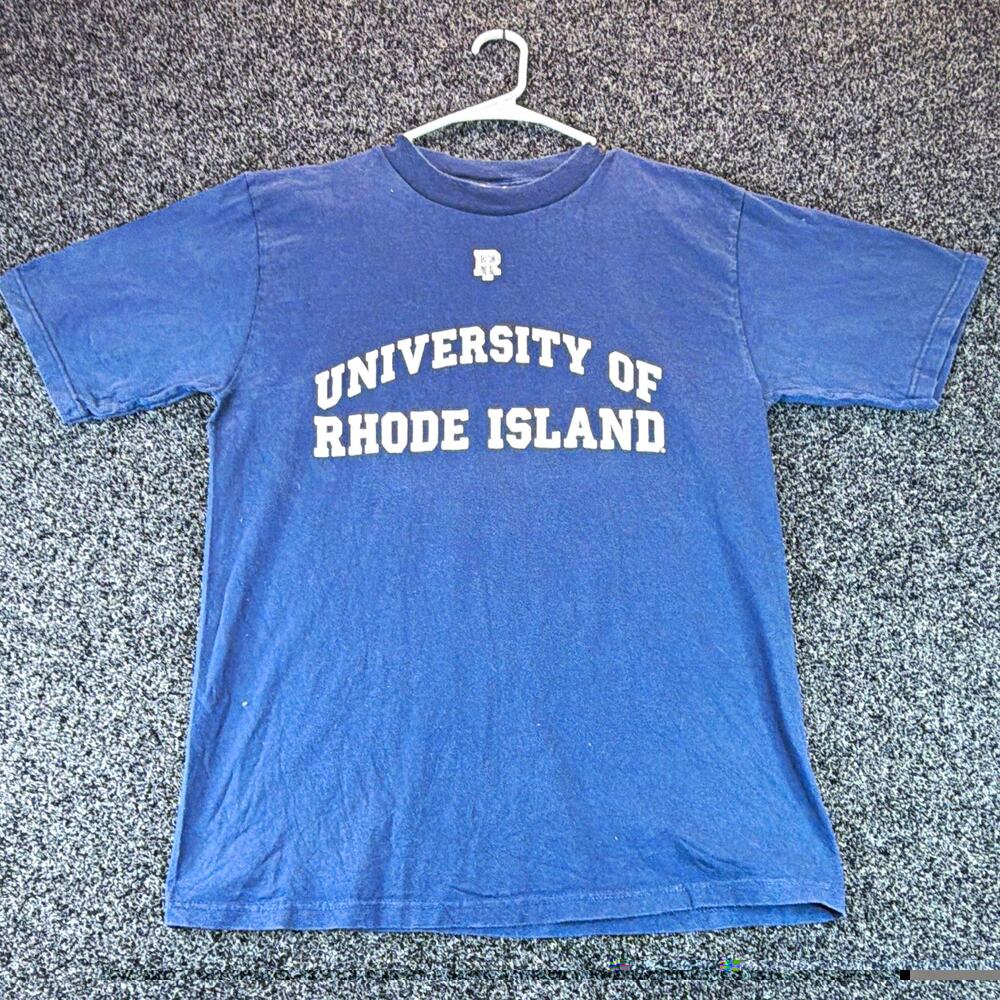 The Cotton Exchange Rhode Island Rams URI NCAA Blue Short Sleeve T-Shirt L